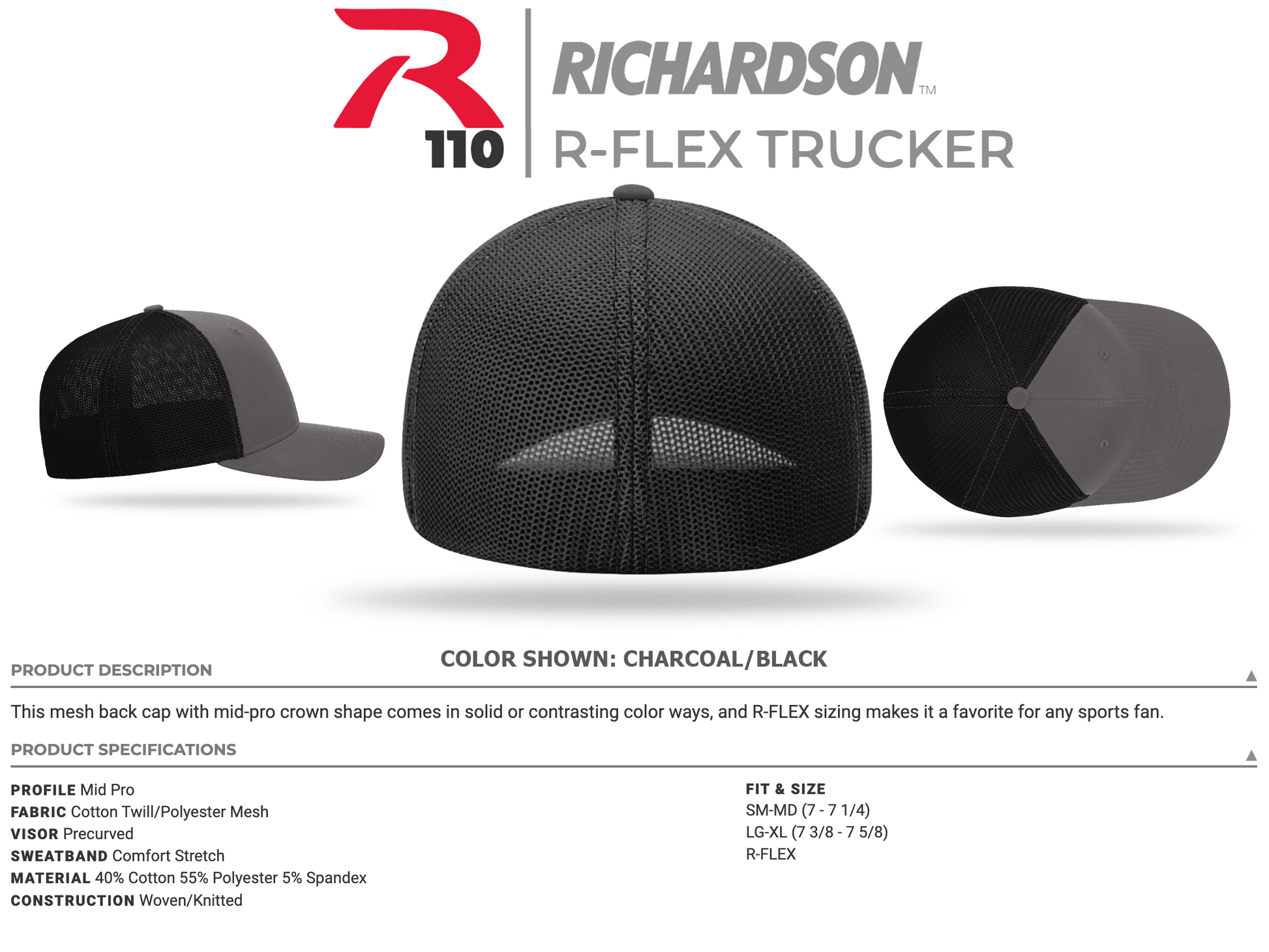 PRAY R-FLEX Richardson 110 Stretch Hat Decal Lab Your –